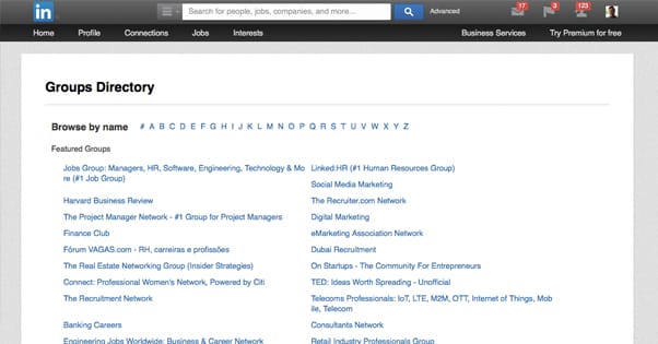 Linkedin Group Directory