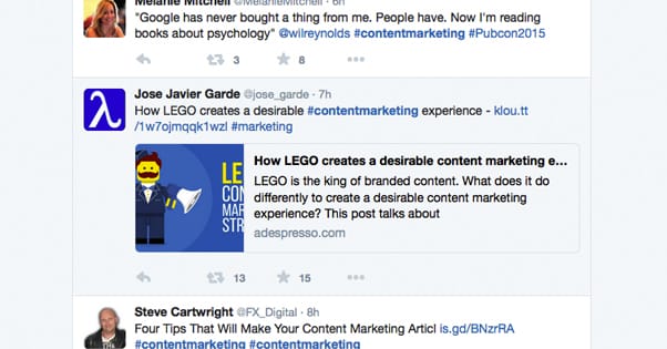 Hashtags for content marketing