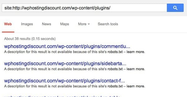 Google Search Plugin List