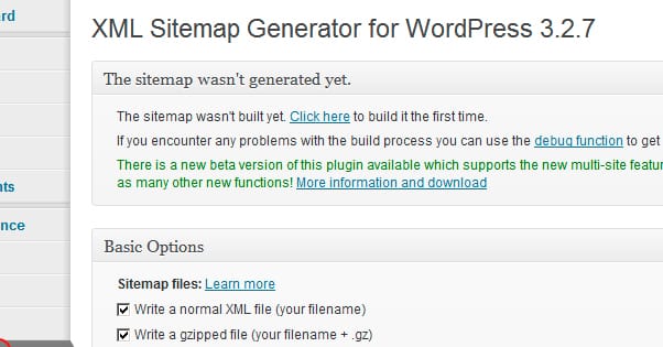 XML Sitemaps Screenshot