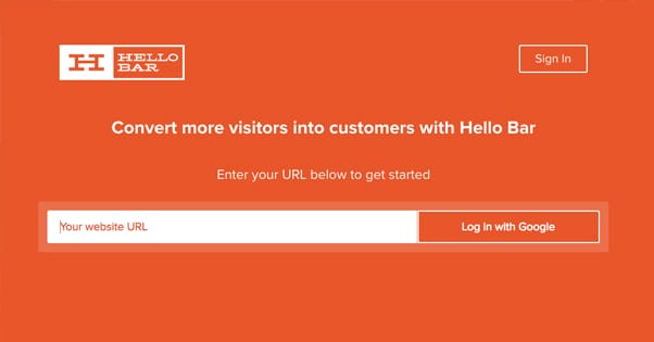 Hellobar Homepage