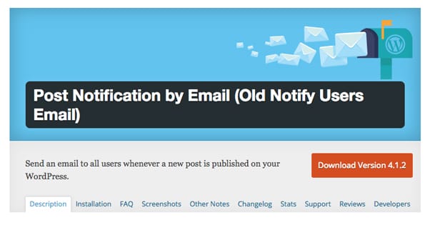 Post Notification by Email WordPress
