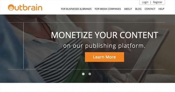 Outbrain Homepage