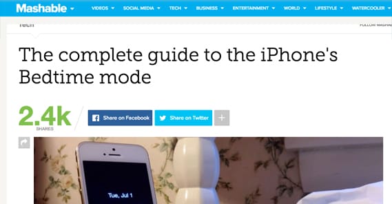 Mashable Example Article