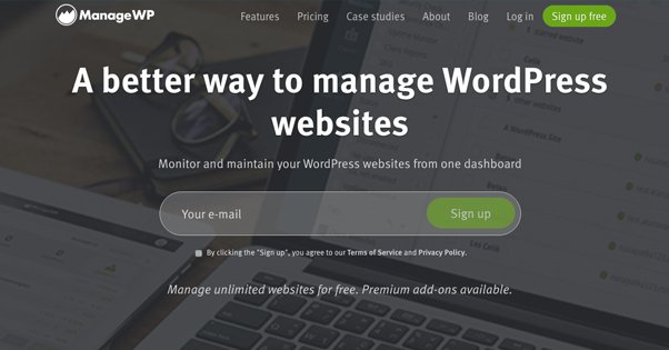 ManageWP Homepage
