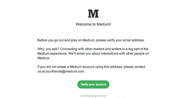 Signing Up to Medium.com