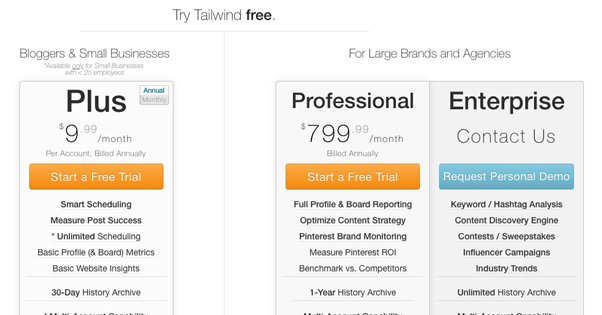 Tailwind Pricing