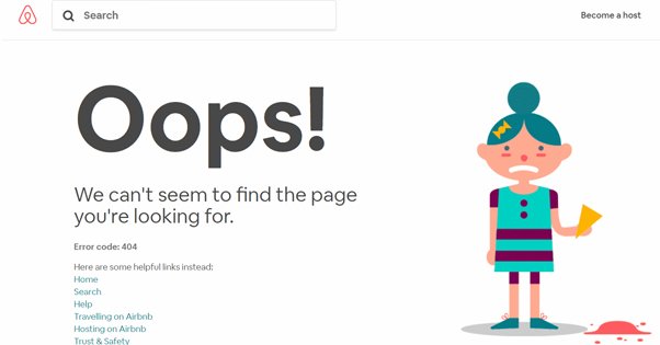 Example of a Custom 404 Page