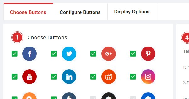 Configure Social Buttons